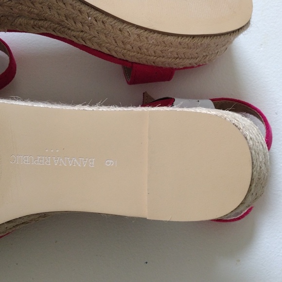 Banana Republic Platform Strappy Espadrille Maui Rose, Size 9 - Picture 11 of 14
